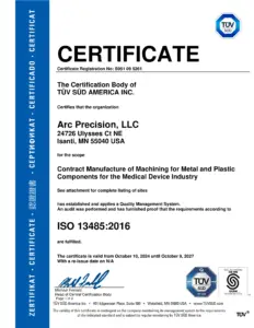 Arc Precision ISO Certification